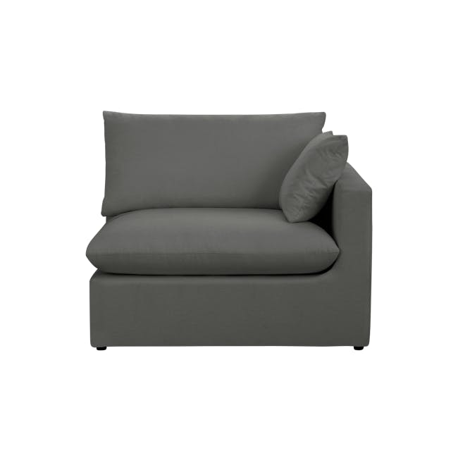 Russell Large Corner Sofa - Dark Grey (Eco Clean Fabric) - 4