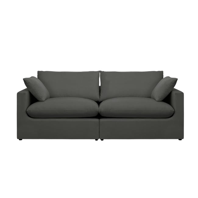 Russell Large Corner Sofa - Dark Grey (Eco Clean Fabric) - 9
