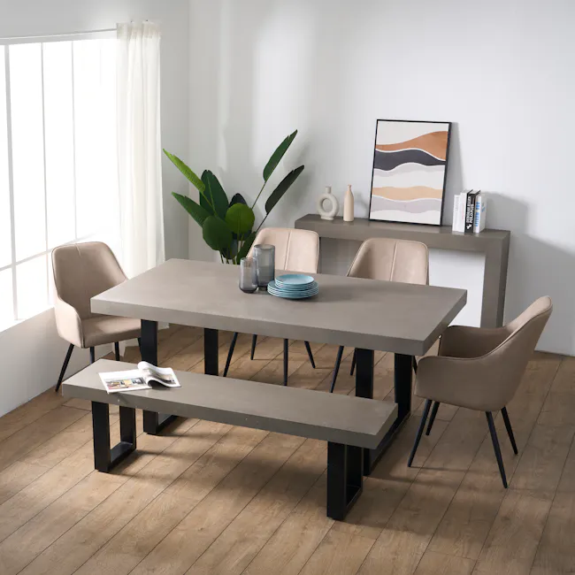 Titus Concrete Dining Table 1.8m - 6