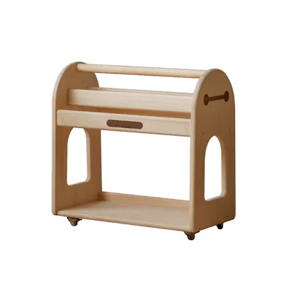 Micah Wooden Kids Trolley Book Organiser