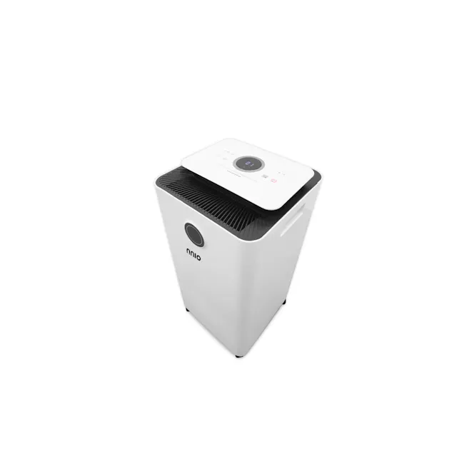 NNIO Dehumidifier (2 Choices) - 8 - White, modern, compact air purifier with digital display, Sleek design, black accents