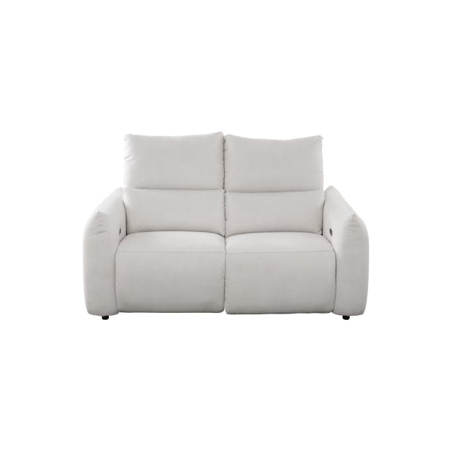 Lloyd 2 Seater Power Recliner Sofa - Misty Grey (Scratch Resistant) - 2 - Luxurious white sectional sofa, minimalist design