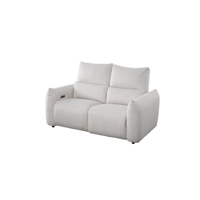 Lloyd 2 Seater Power Recliner Sofa - Misty Grey (Scratch Resistant) - 3 - Luxurious white sectional sofa, minimalist design