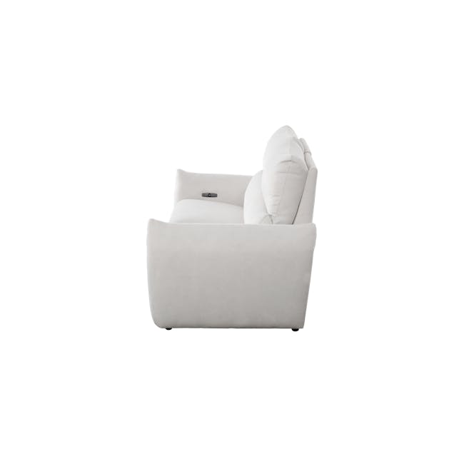 Lloyd 2 Seater Power Recliner Sofa - Misty Grey (Scratch Resistant) - 4 - Luxurious white sofa, minimalist design, modern