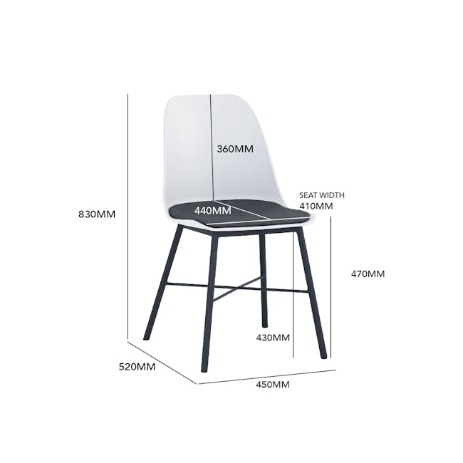Denver Dining Chair - Grey - 6