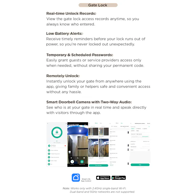 Eazea AXIS Edge Smart Door Lock + AXIS-G Pro Smart Gate Digital Lock Bundle - 8
