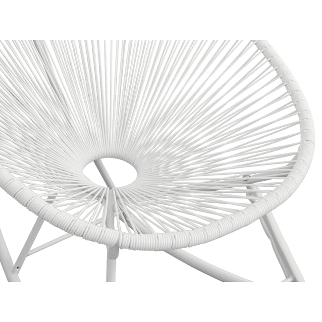 Acapulco Rocking Chair with Side Table - White - 5