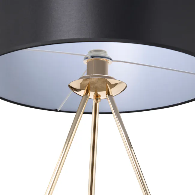 Isabella Floor Lamp - Black, Brass - 7