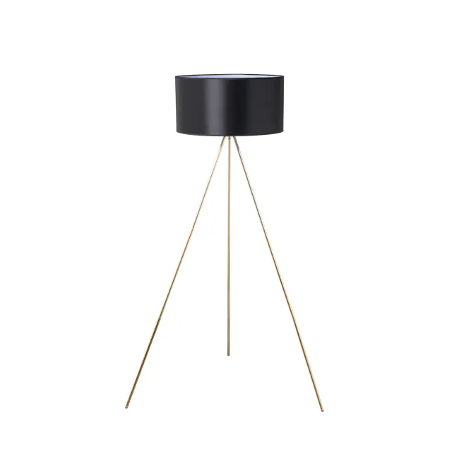 Isabella Floor Lamp - Black, Brass - 8