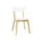 Harold Round Dining Table 1.05m with 4 Harold Dining Chairs in Natural, White - 11