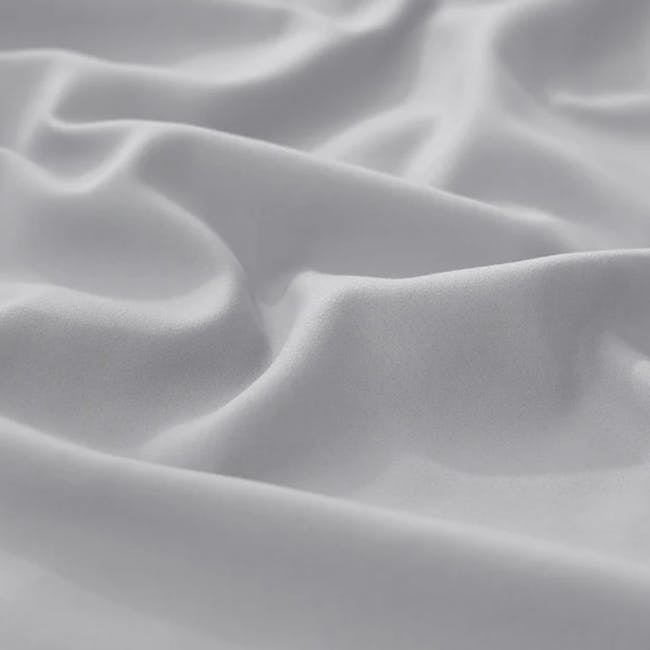 Robinsons Silky Soft Embroidered Microfibre Fitted Sheet Set Core Collection - Silver (4 Sizes) - 3