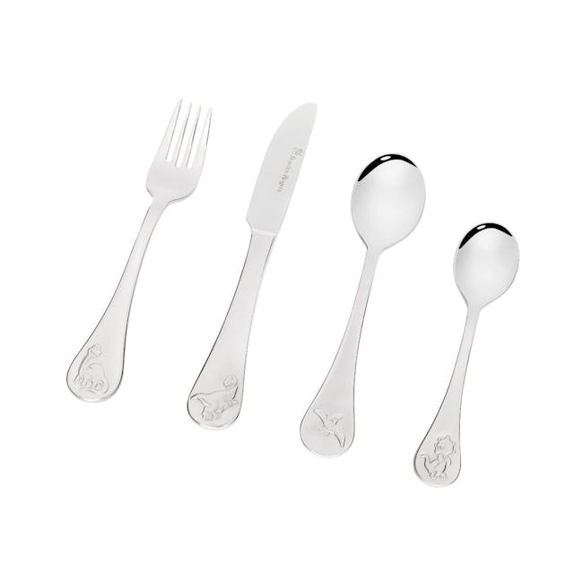 Stanley Rogers Children's Cutlery Dinosaurs 4Pc Set - 4 - silverware set, fork, knife, and spoon, elegant design, minimalist