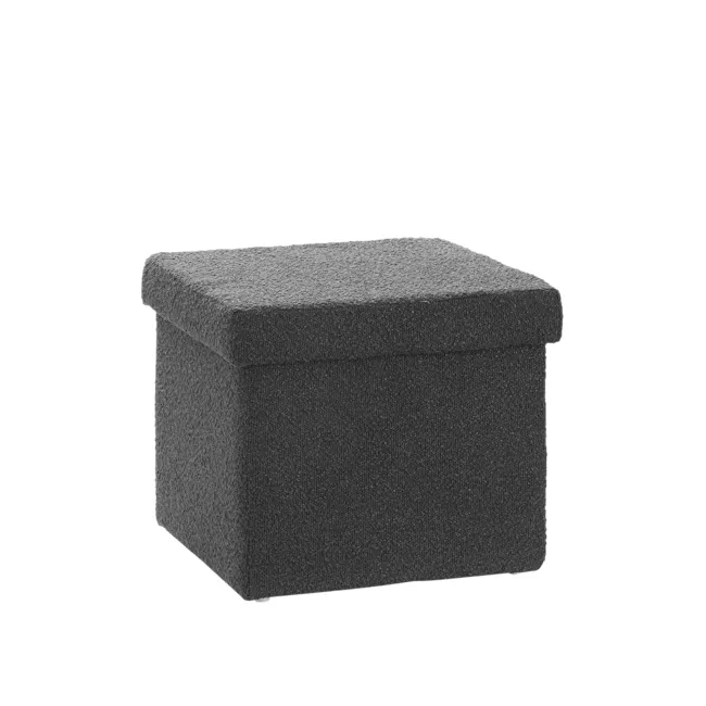 Wesly Storage Pouf - Grey Boucle - 4