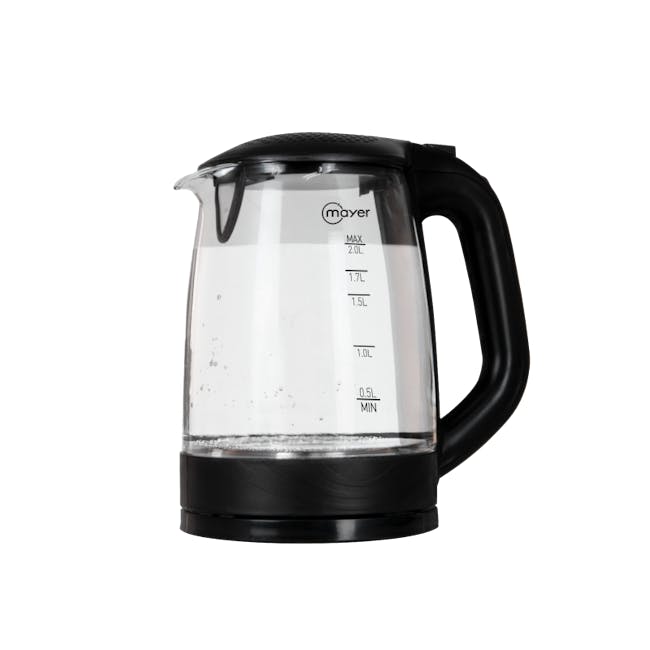 Mayer 2L Electric Glass Kettle MMEKG200 - 2 - Mayer brand electric coffee maker, Stainless steel glass container, 0L