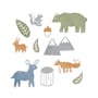 Urban Li'l Woodland Animals Fabric Decal - Natural - 1