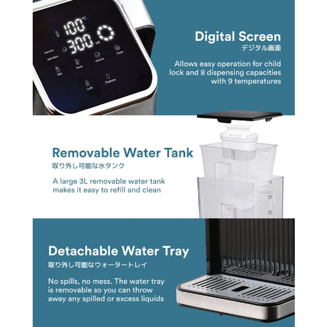 Toyomi 3L InstantBoil Filtered Water Dispenser with Premium Filter FB 8830F - 3