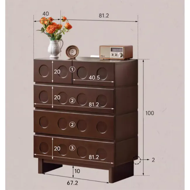 Meine 5 Drawer Chest 0.8m - 18