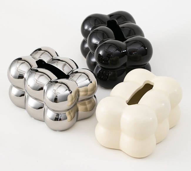 Colin Ceramic Tissue Box - Glossy Black - 2