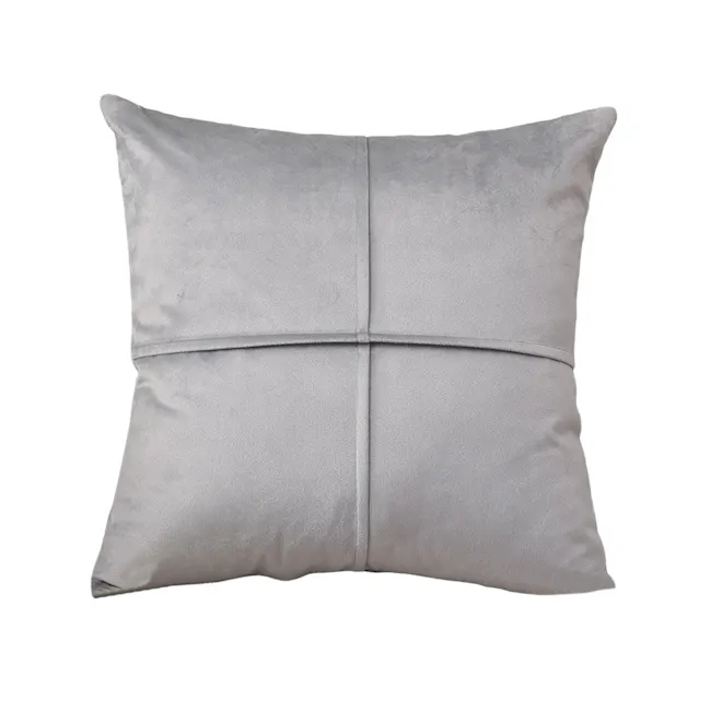 Ava Cushion - Grey - 1 - Grey textured pillow, elegant design, modern style, cozy throw, decorative pillow, soft fabric