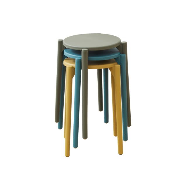 Olly Pop Stackable Stool - Teal - 5