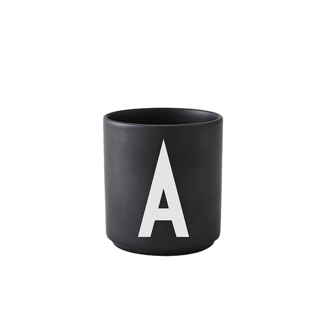 Personal Porcelain Cup (A-J) - Black - 0