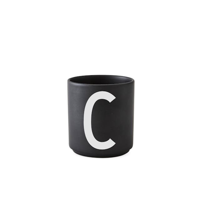 Personal Porcelain Cup (A-J) - Black - 3