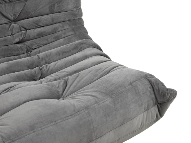 Hayward 2 Seater Low Sofa - Warm Grey (Velvet) - 5