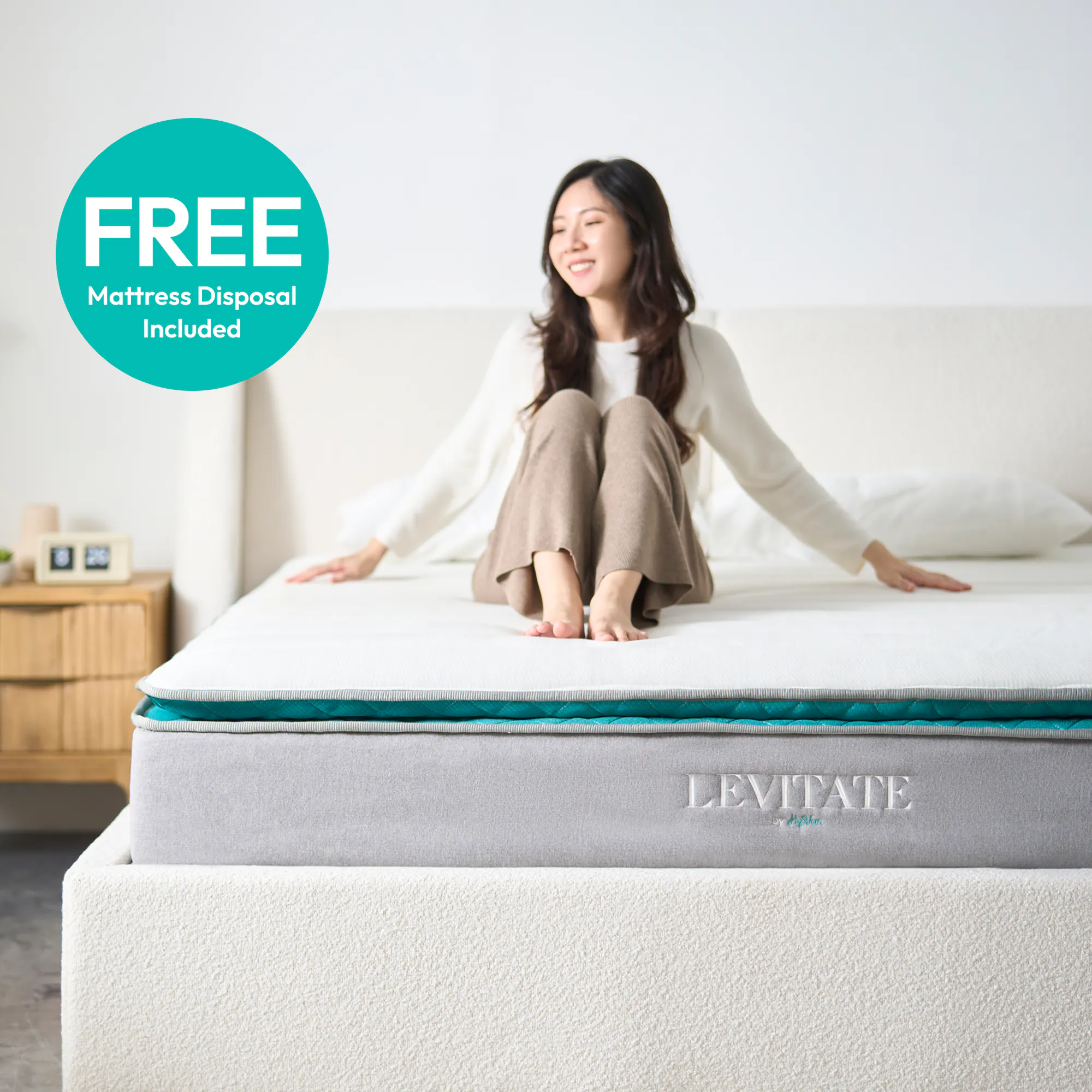 LEVITATE Mattress + 40% off Premium Memory Foam Pillows - 24