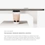 K3 PRO X Adjustable Table - White frame, Solidwood Butcher Rubber Wood (2 Sizes) - 8