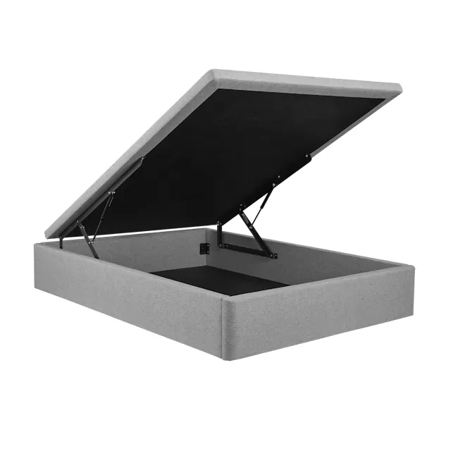 Vera King Storage Bed - Dew (Eco Clean Fabric) - 4 - Sleek, modern storage solution with adjustable legs, Ergonomic design