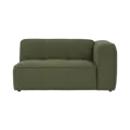 Beam Fabric Chaise Sofa - Forest Green - Right Arm