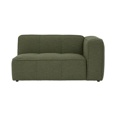 Beam Right Arm Chaise Sofa - Forest Green