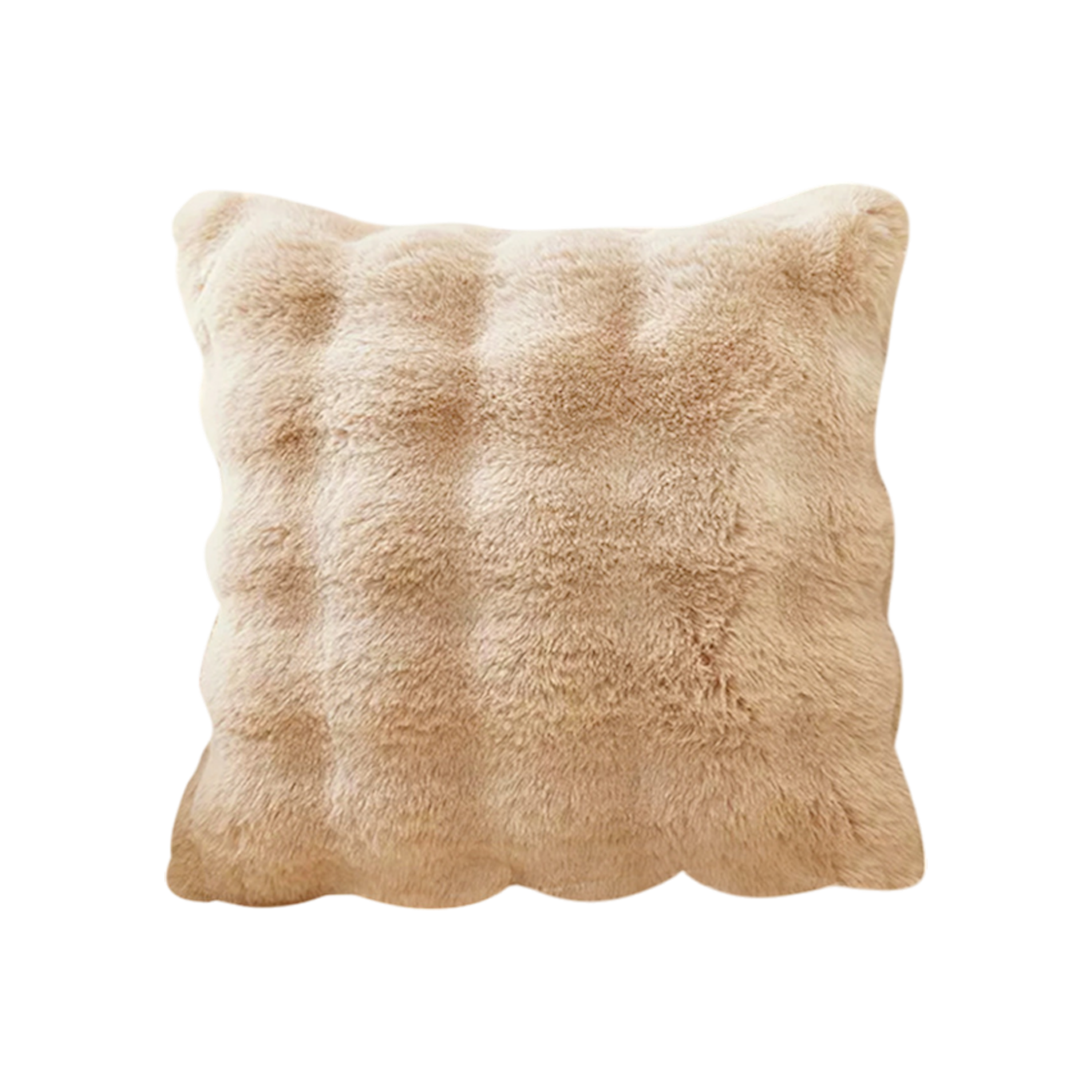 Luxe Faux Fur Cushion Cover - Taupe