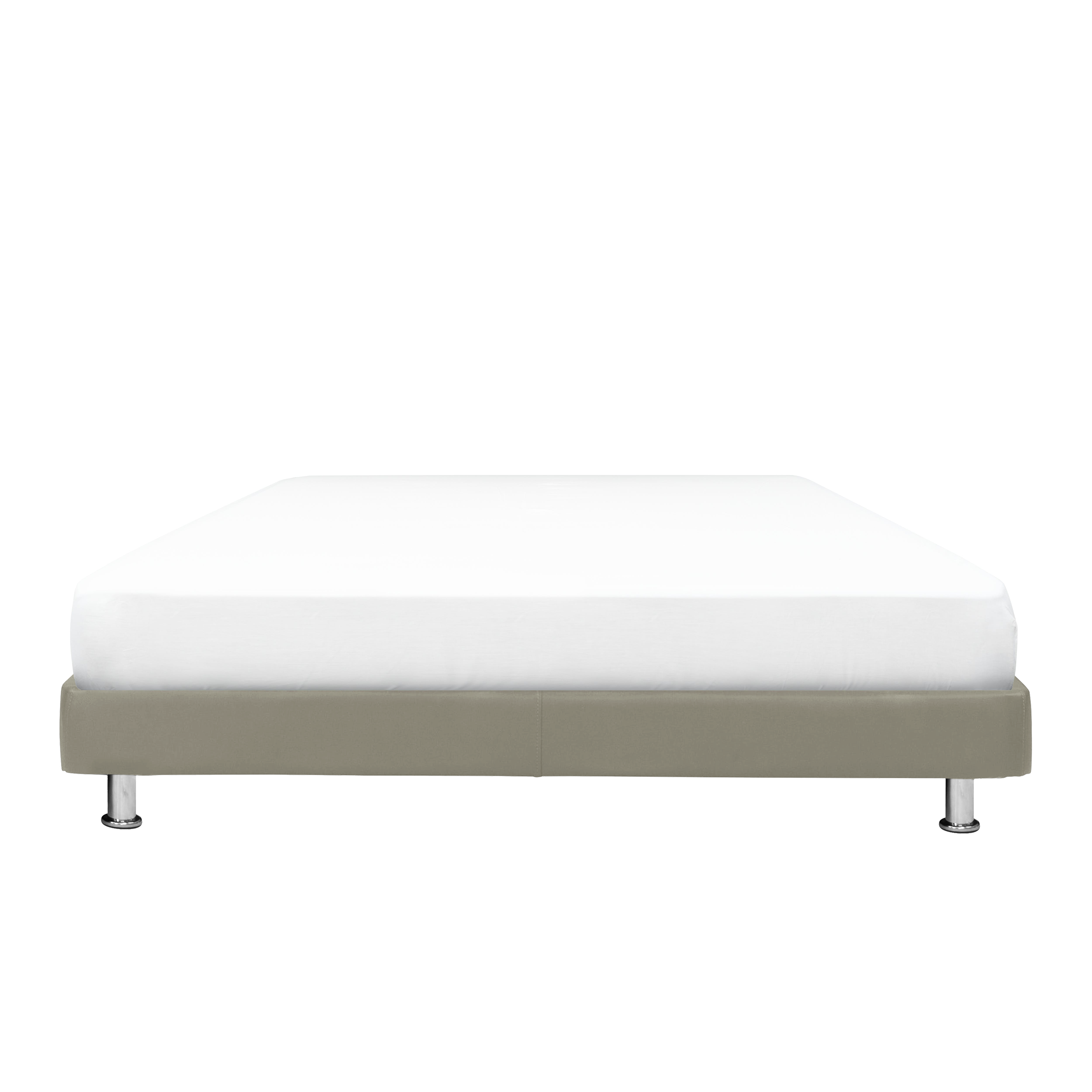 ESSENTIALS King Divan Bed - Taupe (Faux Leather)