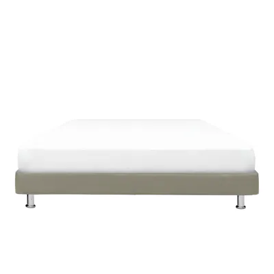 ESSENTIALS King Divan Bed - Taupe (Faux Leather)