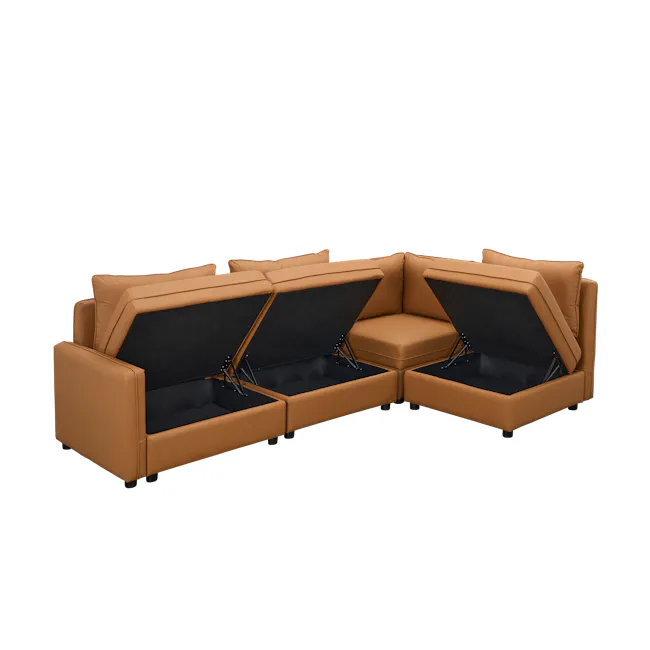 (As-is) Cameron Left Storage Arm Unit - Tan (Pet Friendly) - 32