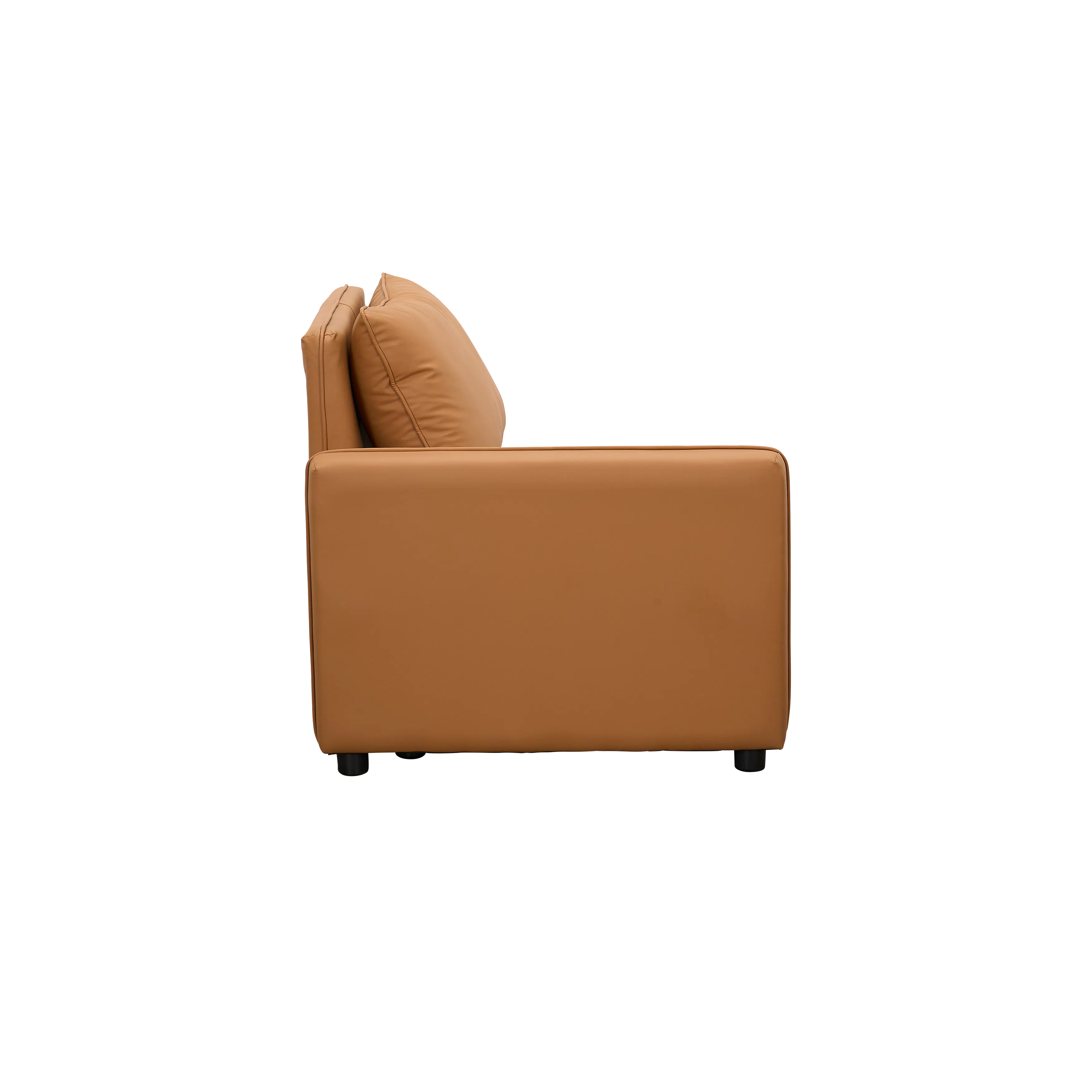 Cameron 3 Seater Storage Sofa - Tan (Pet Friendly) - 19 - Brown leather lounge chair, modern design, comfortable seating