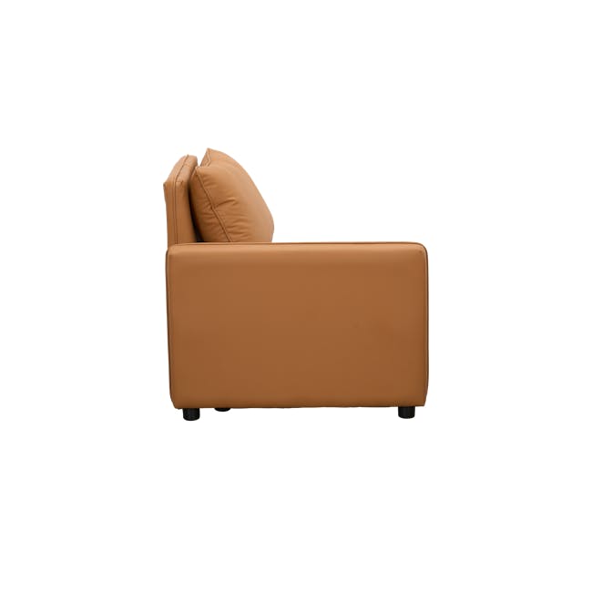 Cameron Large Corner Storage Sofa - Tan (Pet Friendly) - 7 - Brown leather lounge chair, modern design, comfortable seating