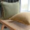 Scylla Fringe Cushion Cover - Olive - 2