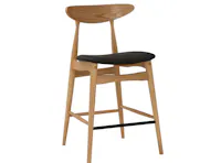 Tricia Counter Chair - Oak, Black