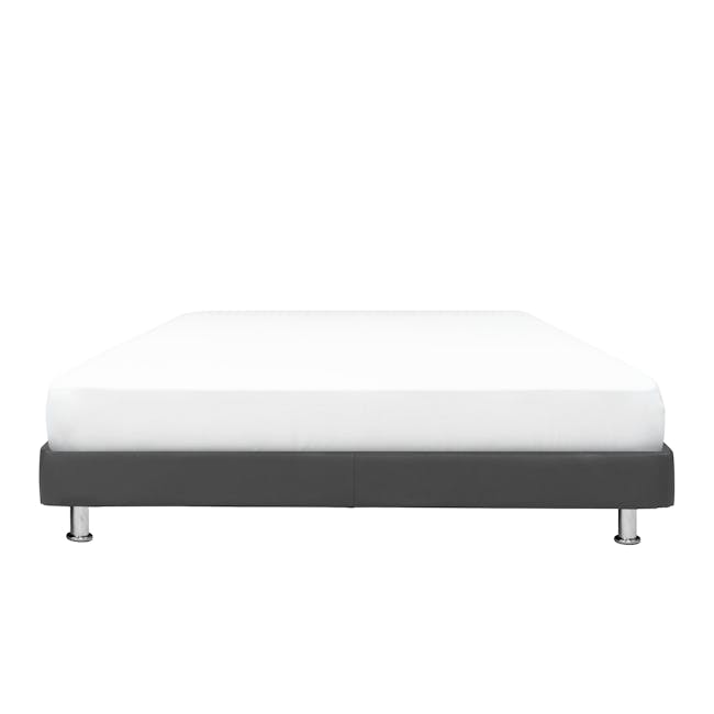 ESSENTIALS King Divan Bed - Grey (Faux Leather) - 0