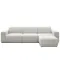 Milan 4 Seater Sofa with Ottoman - Ivory (Fabric)