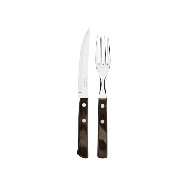 Tramontina 12pc Barbecue Cutlery Set - Brown - 0