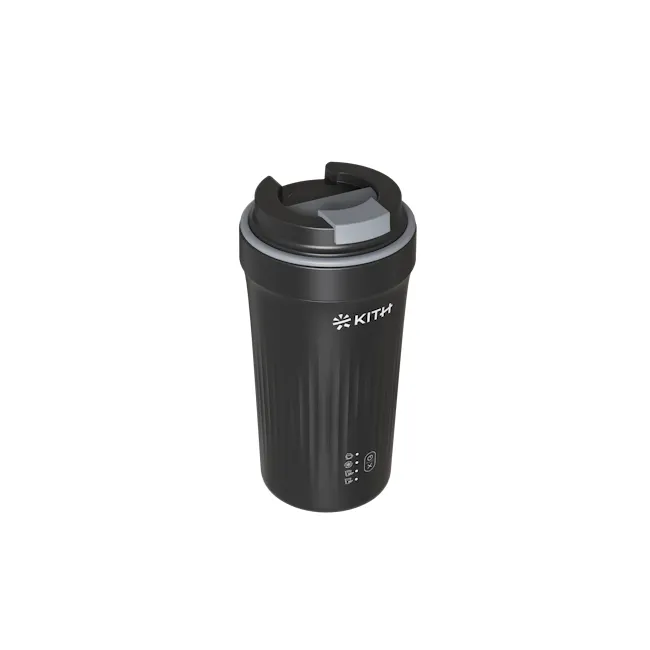 KITH Bevie Electric Travel Milk Frother Tumbler - 3 - Sleek black travel cup with stylish lid, Ergonomic design for
