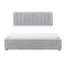 Audrey King Storage Bed in Silver Fox (Fabric) with 2 Leland Twin Drawer Bedside Tables - 2