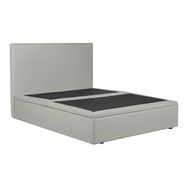Arthur Queen Storage Bed - Oslo Grey (Faux Leather) - 3