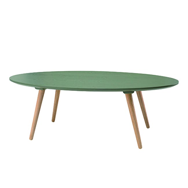 Carsyn Oval Coffee Table - Pickle Green - 0