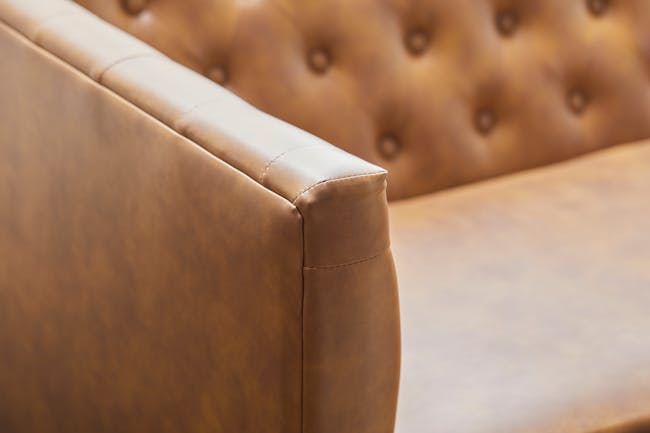 Cadencia 2 Seater Sofa - Tan (Faux Leather) - 9