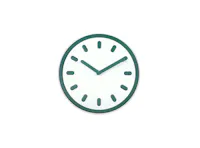 Fenice Wall Clock - Green