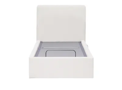 Aeva Single Bed - White Boucle (frame only)